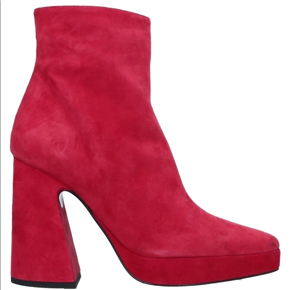 Proenza Schouler Red Suede Boots Size US 8 - Picture 7 of 10